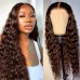 #4 Chocolate Brown 13x4 Transparent Lace Front Wig